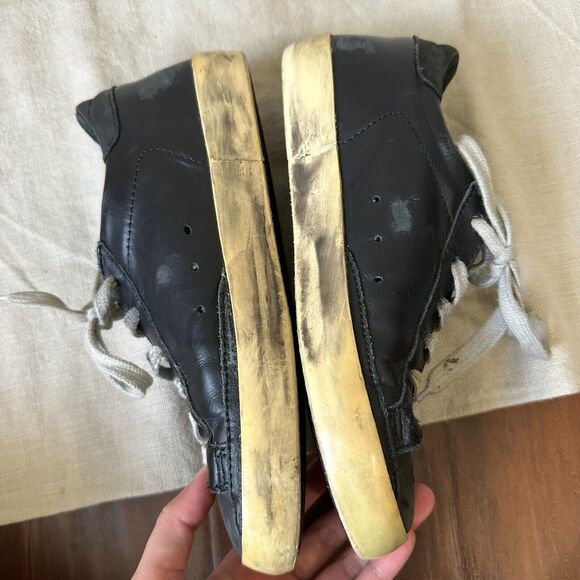 GOLDEN GOOSE Superstar Sneakers Black on Black Leather *NO INSERTS* - Picture 7 of 12